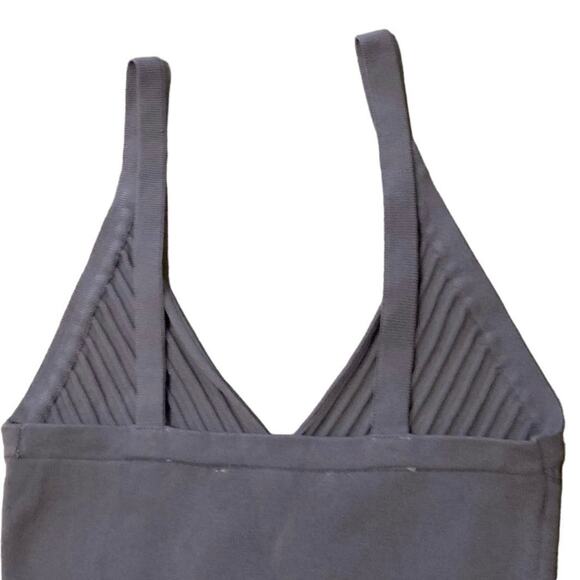 Zara Purple Crop Tank Top Small Stretch Fabric Deep V-neck Thin Shoulder Straps - Picture 9 of 12